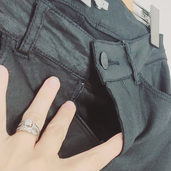 Vero Moda Women's Black Denim Front Zipper Straight Leg Fitted Jeans Pants Small - Picture 5 of 12